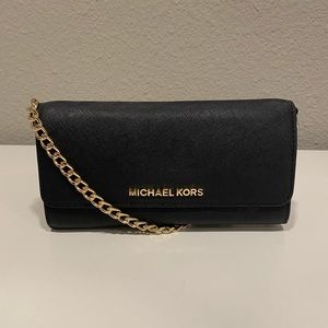 Black Michael Kors Chained Wallet